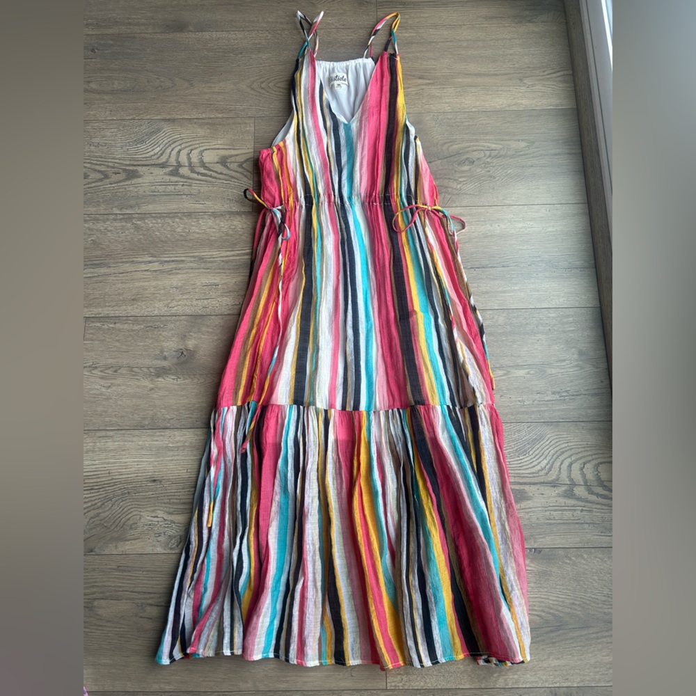 Listicle Colorful Striped Maxi Dress